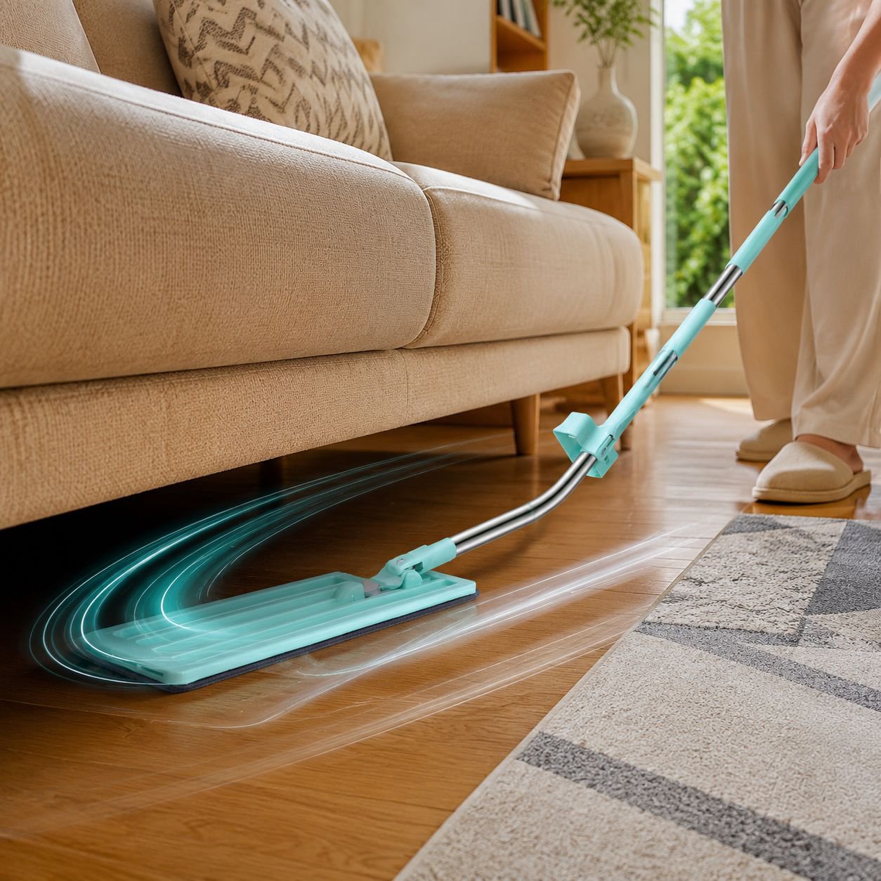 Hand-Wash Free Rotating Magic Mop Home Floor Washer
