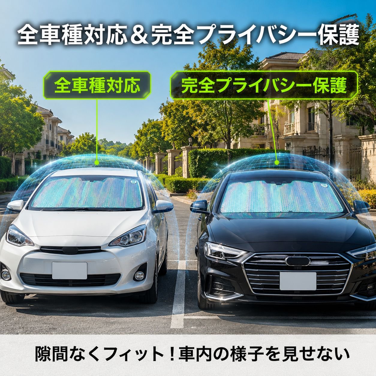 車用遮光フロントシェード 断熱カバー