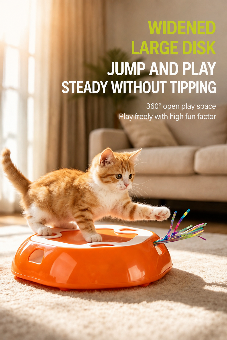 Electric cat enrichment toy for mental stimulation