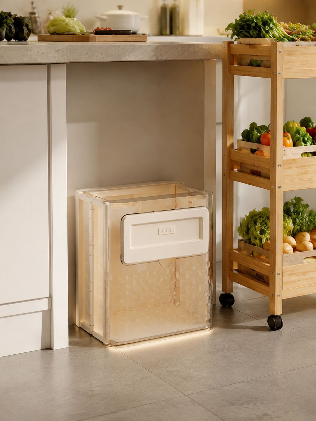 Durable household kitchen waste bin