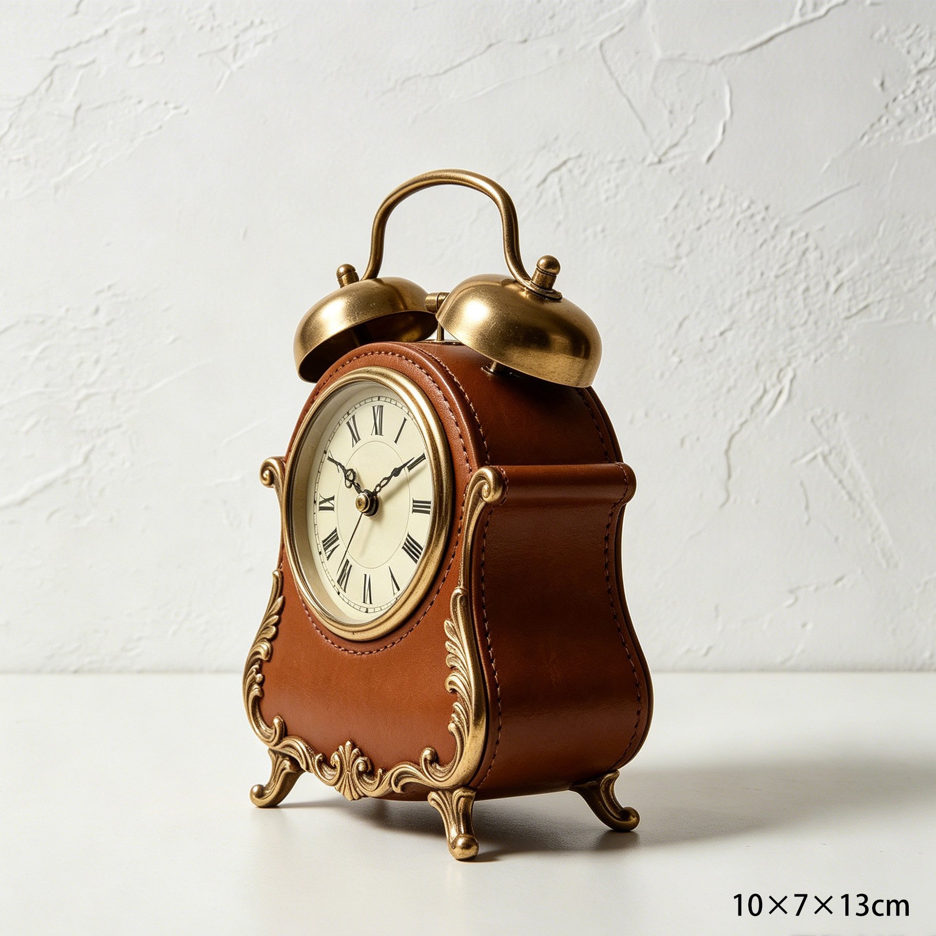 Creative Retro Table Clock on wooden desk