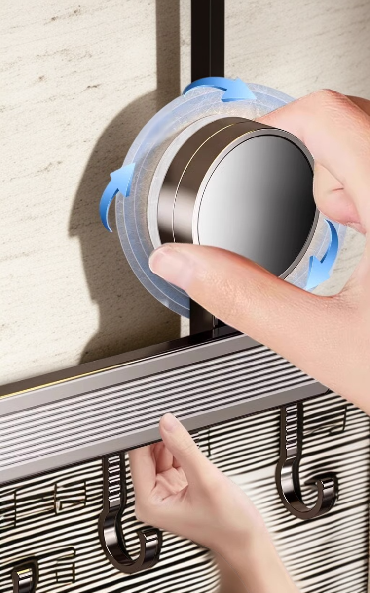 Installation facile du support de cuisine à ventouse
