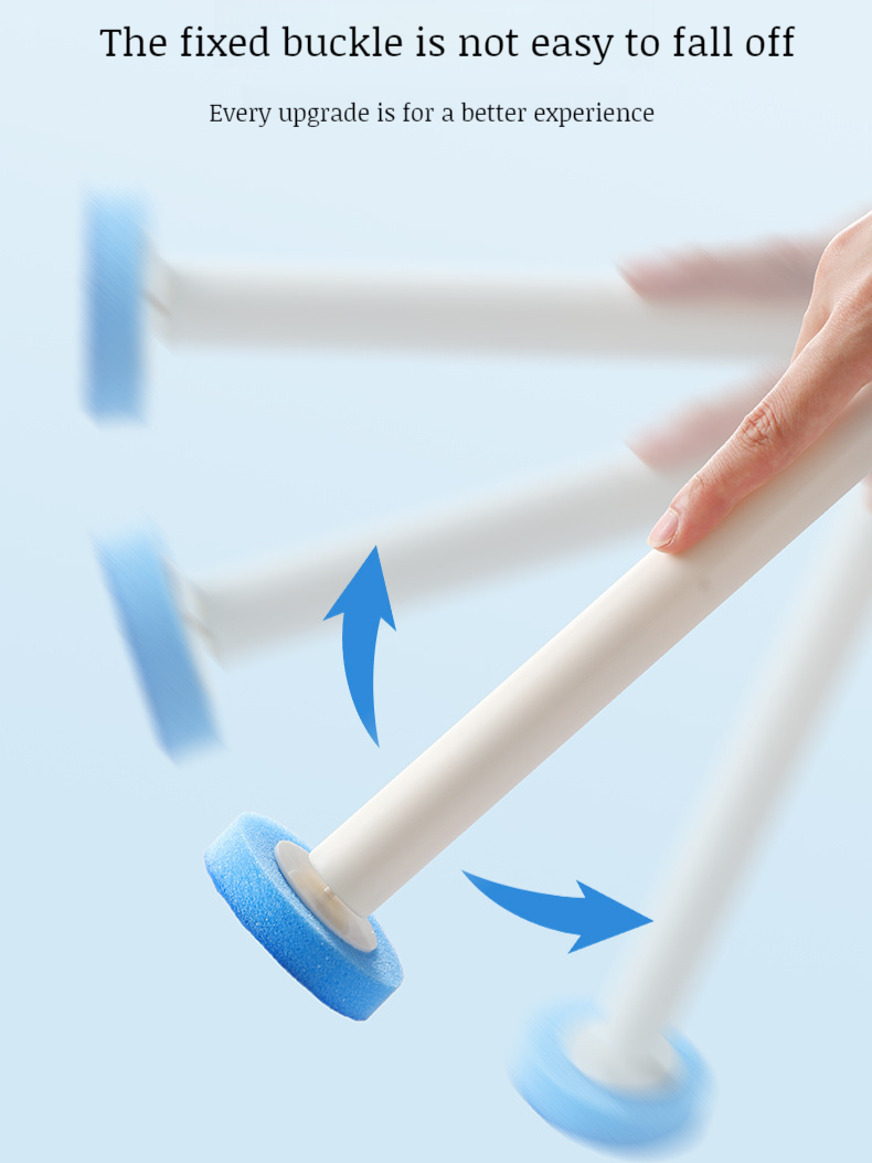 Wall-Mounted Replaceable-Head Toilet Brush