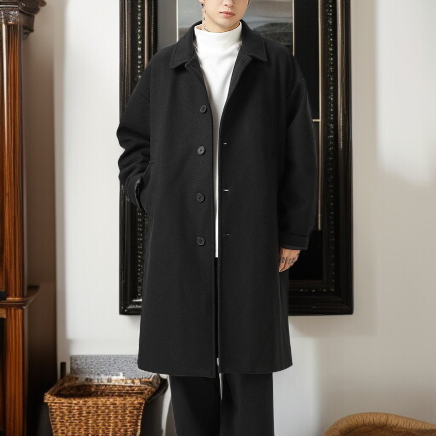 秋冬新作メンズダブルフェイスウールコート全体画像