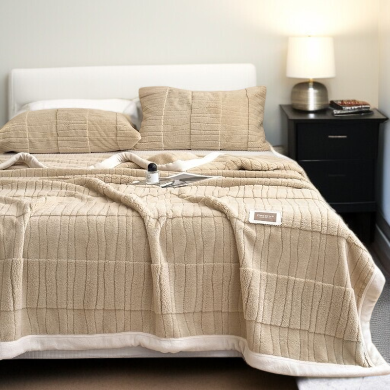 겨울용 따뜻한 에어컨 담요 사용 모습