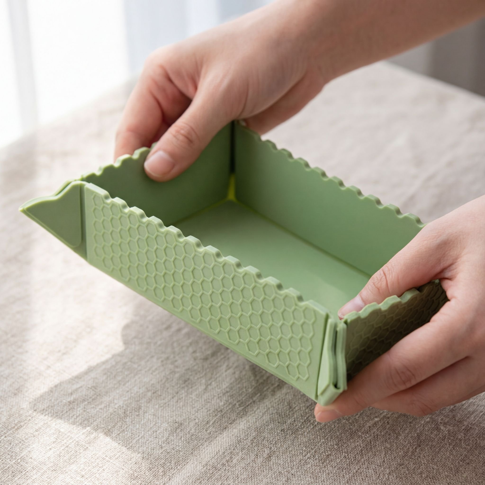 실리콘 접이식 단열 식탁 매트 겸용 창의적인 수납 트레이