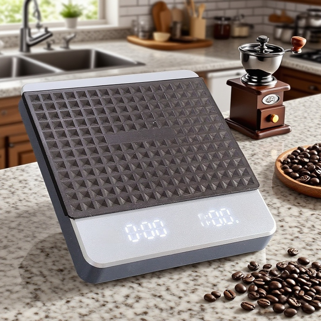 USB dobíjecí port na elektronické váze pro kávu