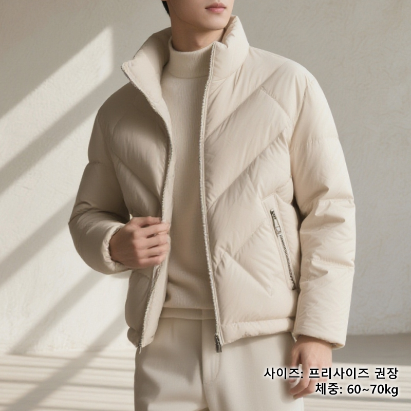 겨울 남성 패딩 자켓 착용 이미지