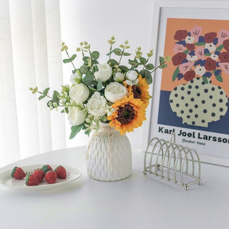  ดอกทานตะวันประดิษฐ์ ตกแต่งโต๊ะห้องนั่งเล่น ของประดับบ้าน