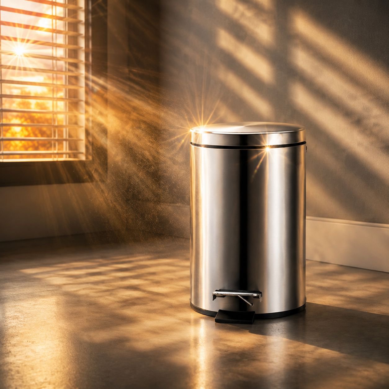 Durable pedal garbage bin for home use