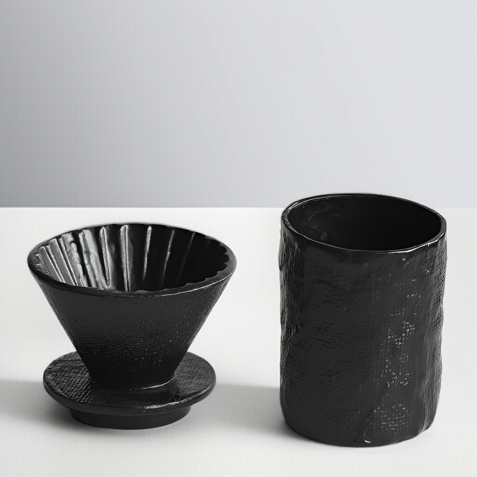 一人用ハンドドリップコーヒーカップセット 和風 手作り陶器 コーヒーフィルター＆カップ ギフトボックス