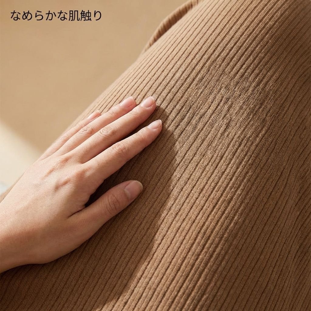 無地のミディスカート