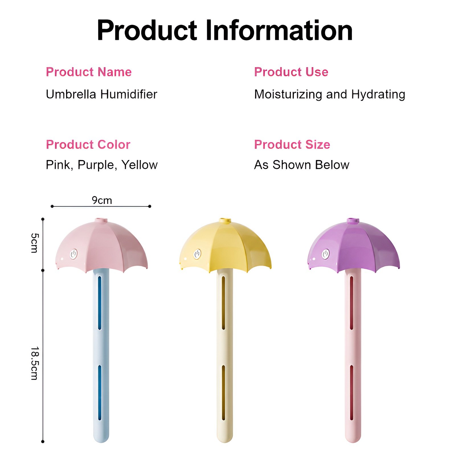JMU Desktop Humidifier, USB Rechargeable Wireless Portable Mini Humidifier, Ultrasonic Atomizing, Um