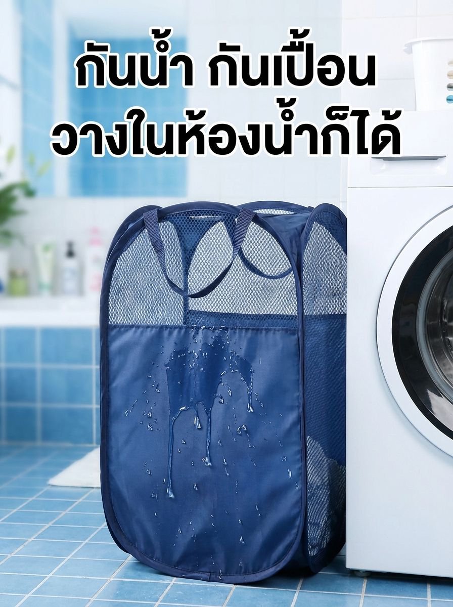 ตะกร้าใส่ผ้าสำหรับบ้านและหอพัก