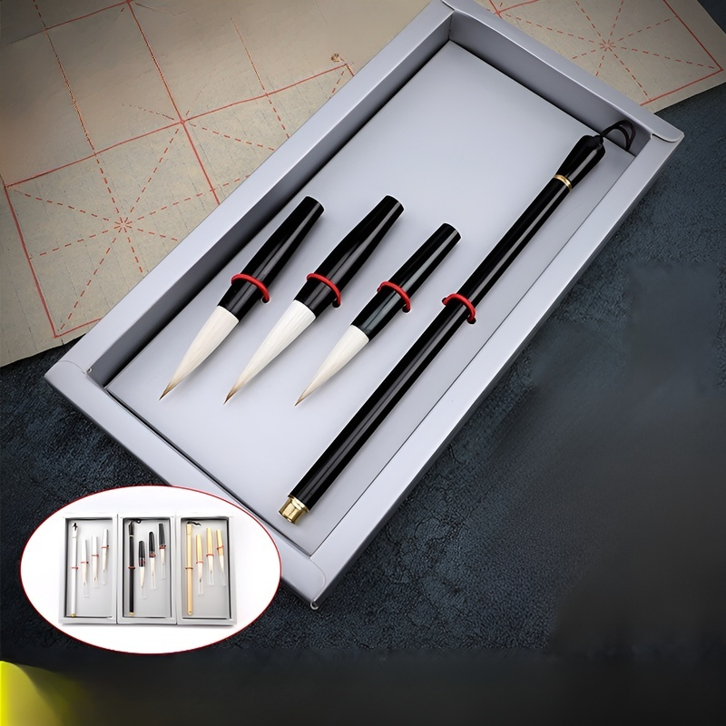 Portable Metal Brush Holder Calligraphy Pen