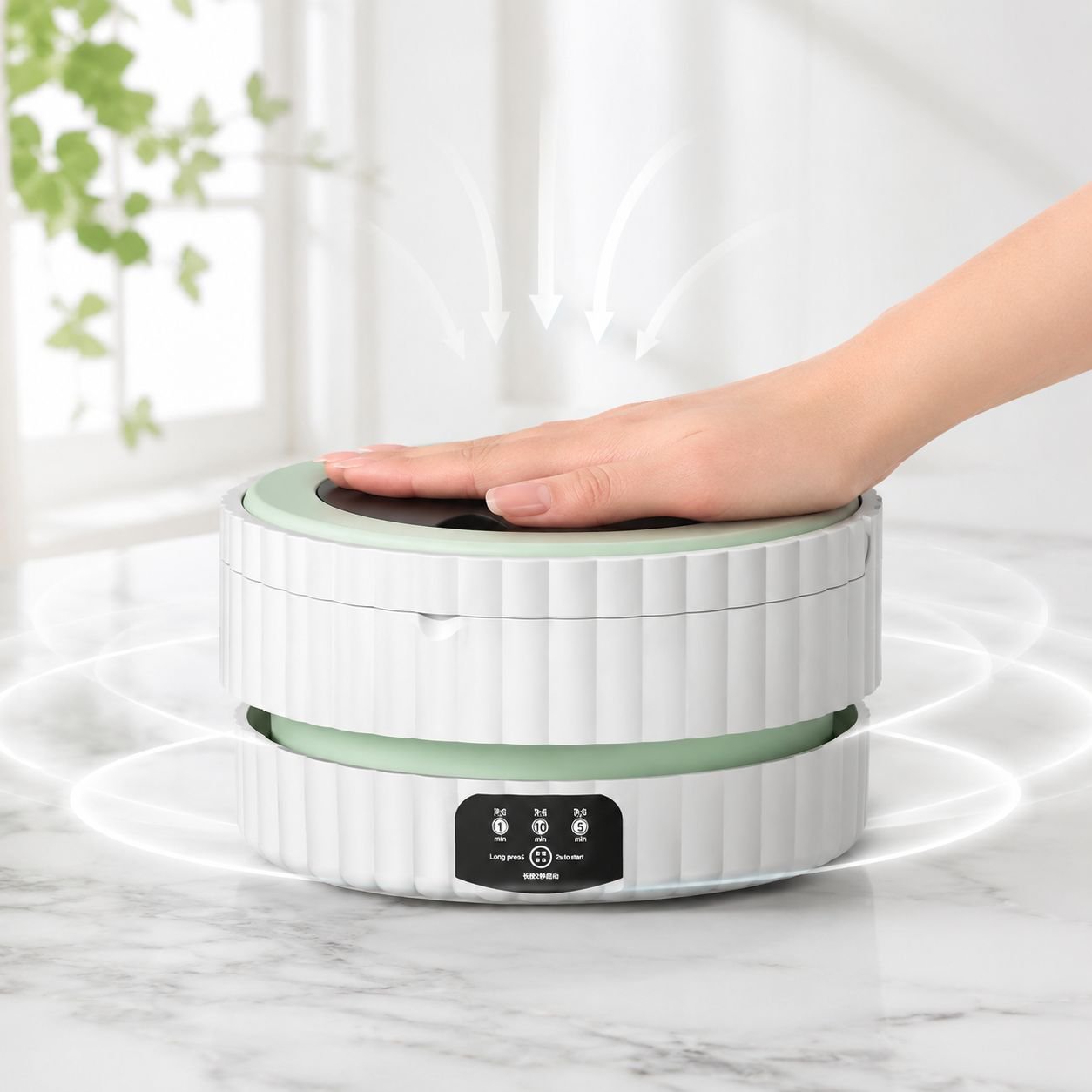 Space-saving folding washing machine for small apartments