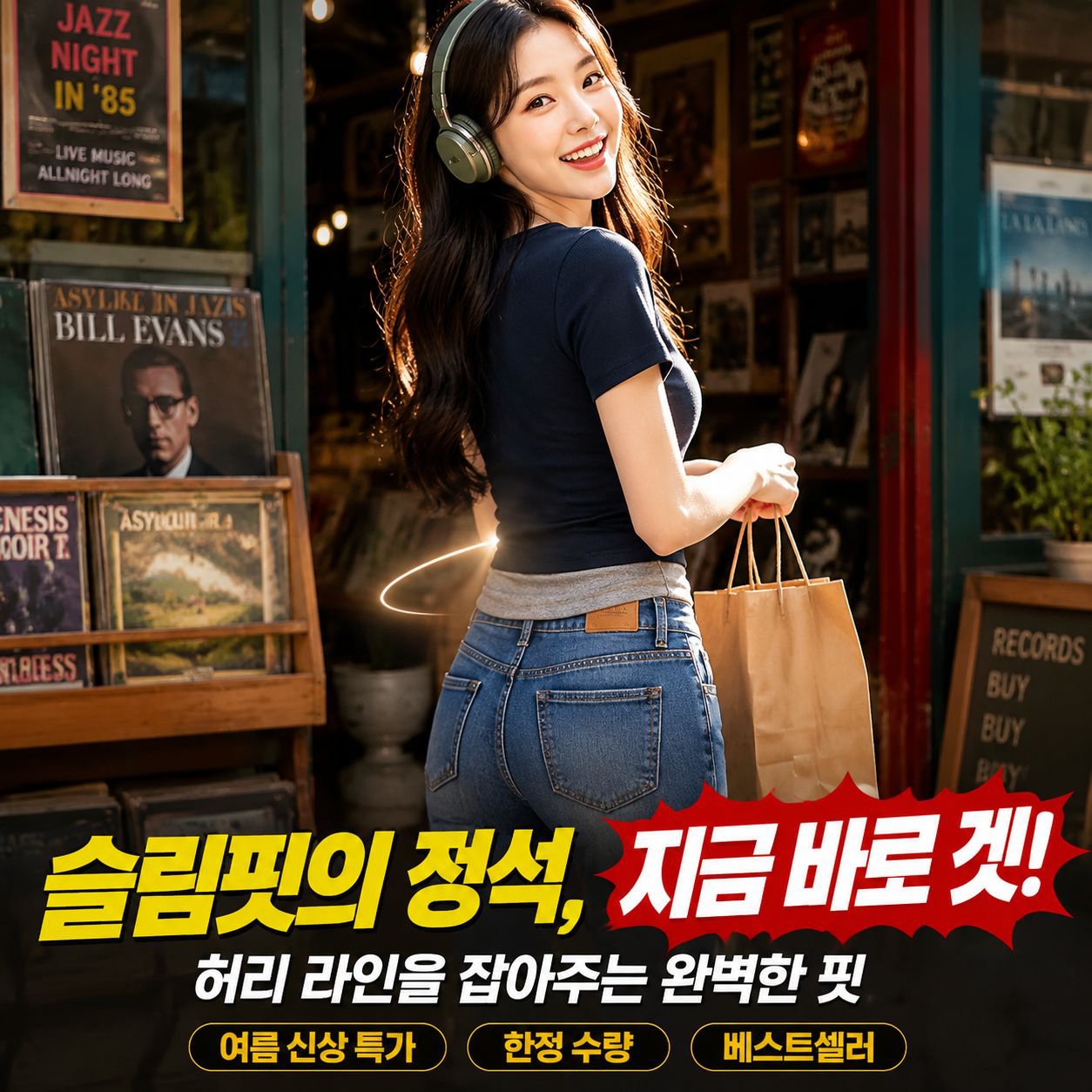 슬림핏 크롭 순수미 상의