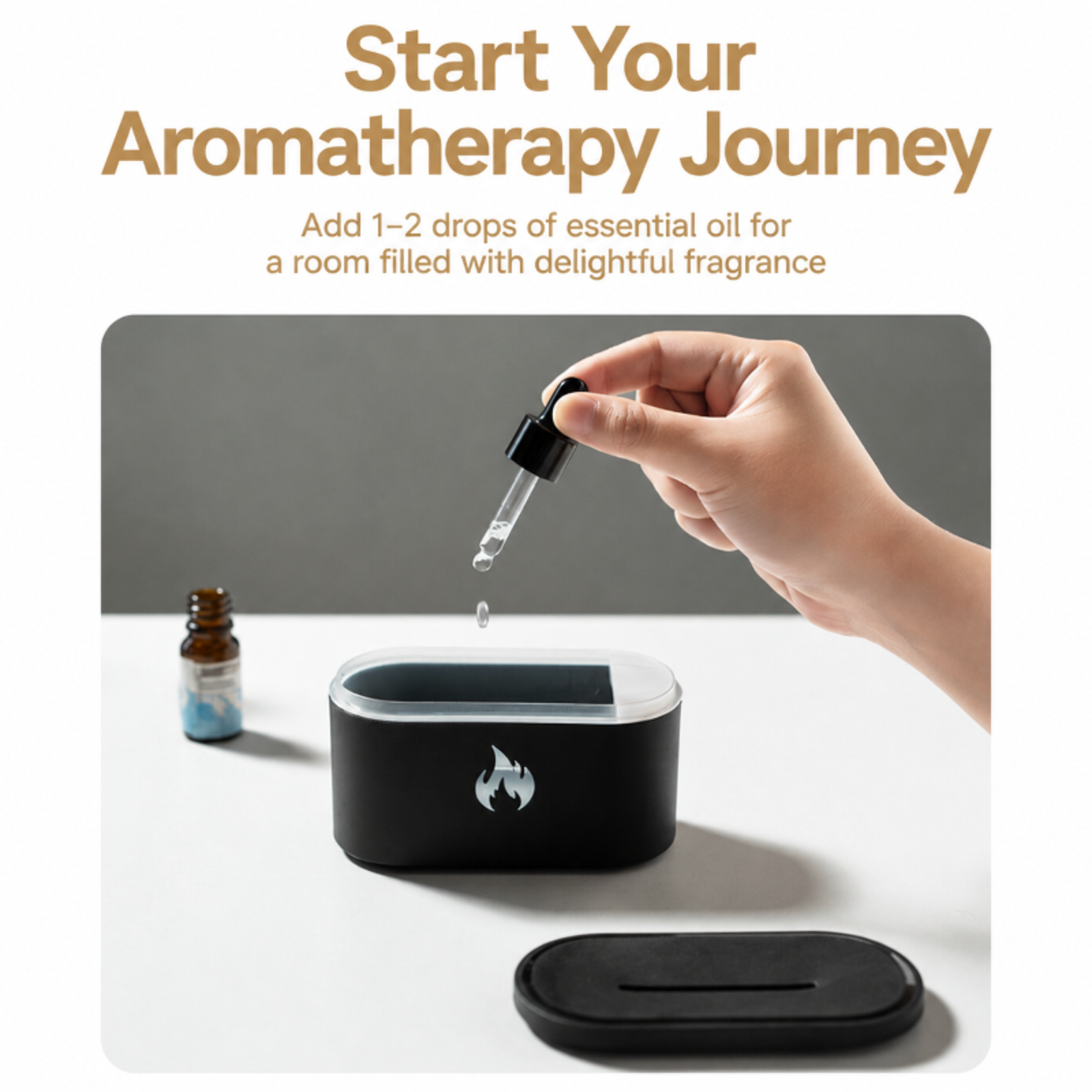 New Colorful Simulation Flame Aroma Diffuser USB Plug-in Home Desktop Ambient Night Light Atomizing 