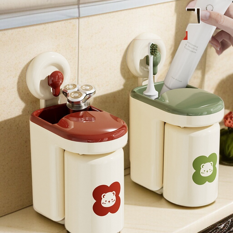 물빠짐 기능이 있는 거꾸로 걸이 칫솔 컵걸이