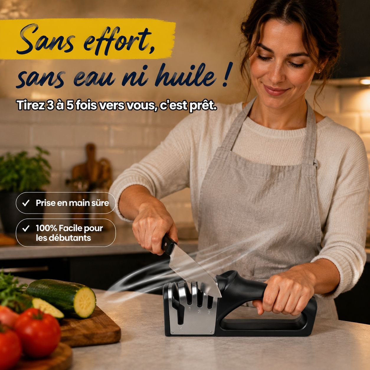 Aiguiseur de couteaux multifonction