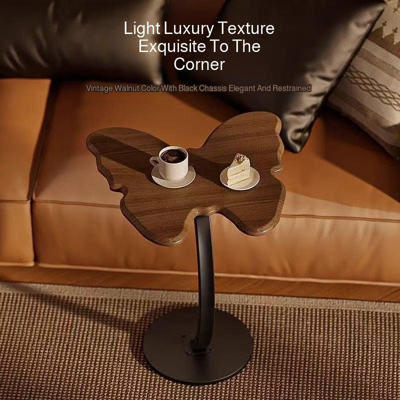 Simple butterfly side table black walnut wood coffee table medieval style living room sofa bedroom s