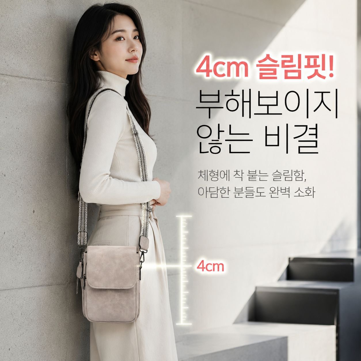 여성 소형 더블 칸 핸드폰 가방 부드러운 PU 레더 숄더 통근 크로스백