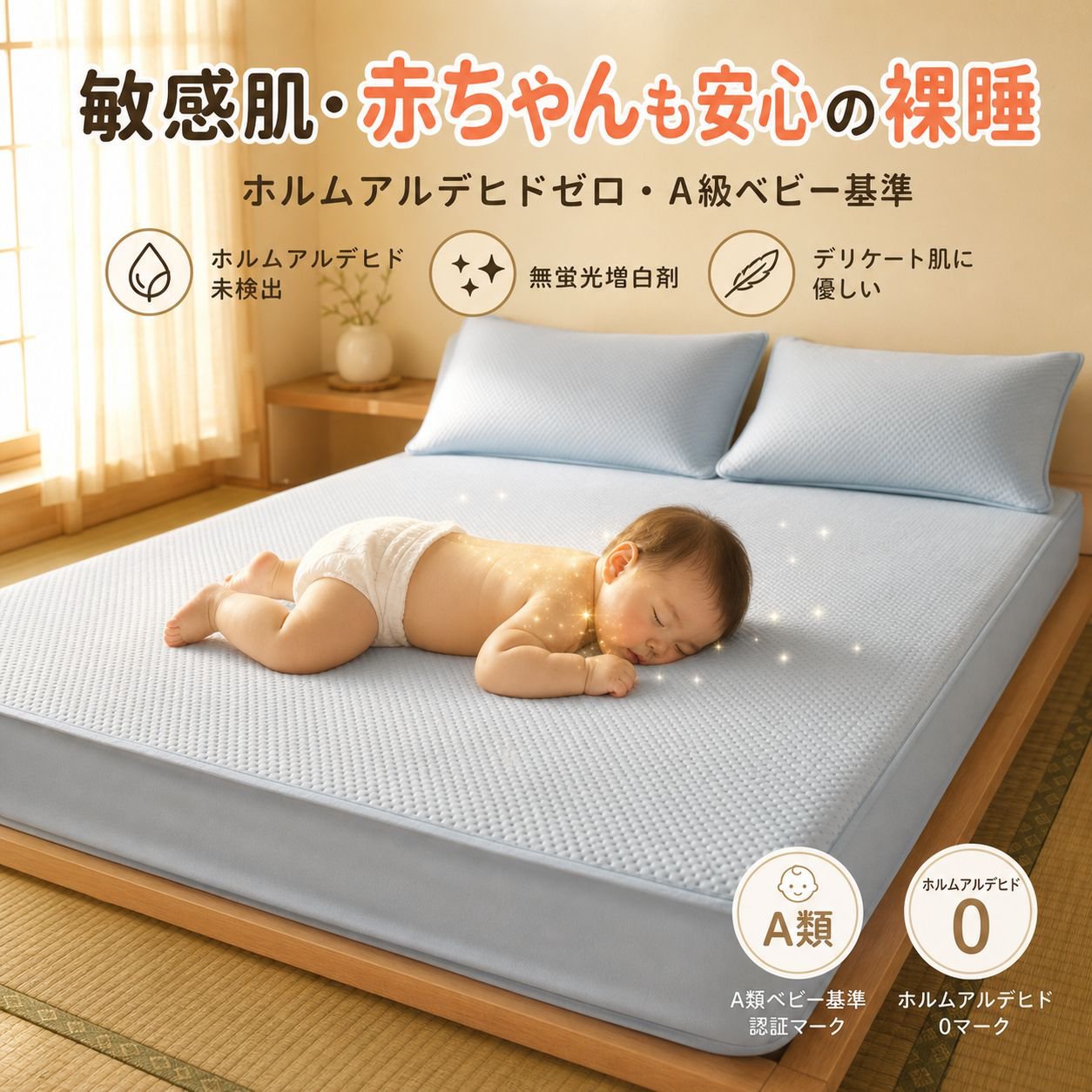 雲母冷感シーツ 夏用 洗えるベッドカバー