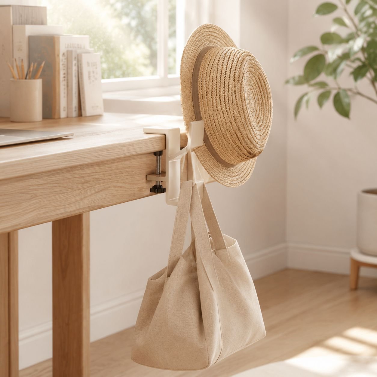 Crochet design et discret pour espace de travail