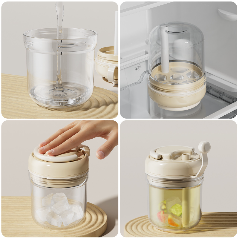持ち運び便利な3in1アイスカップで、いつでも爽やかなドリンクを楽しめる