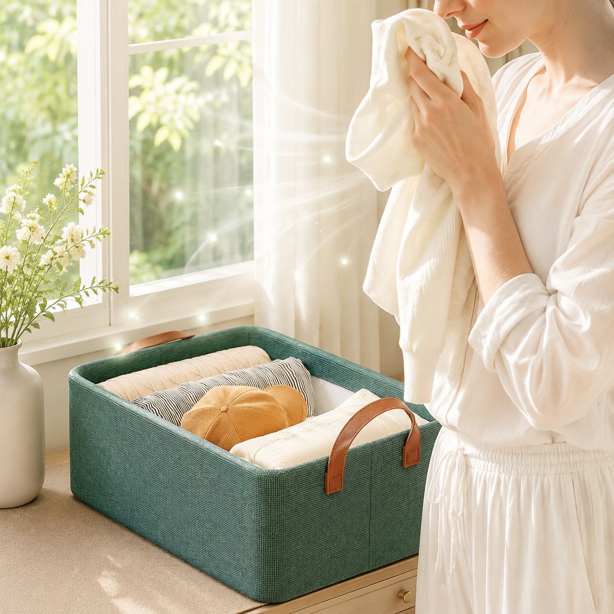Cesta organizadora moderna y elegante para cualquier habitación