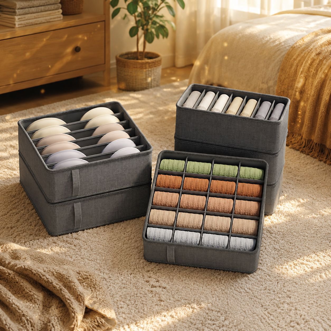 Multifunctional Compartmentalized Storage Box