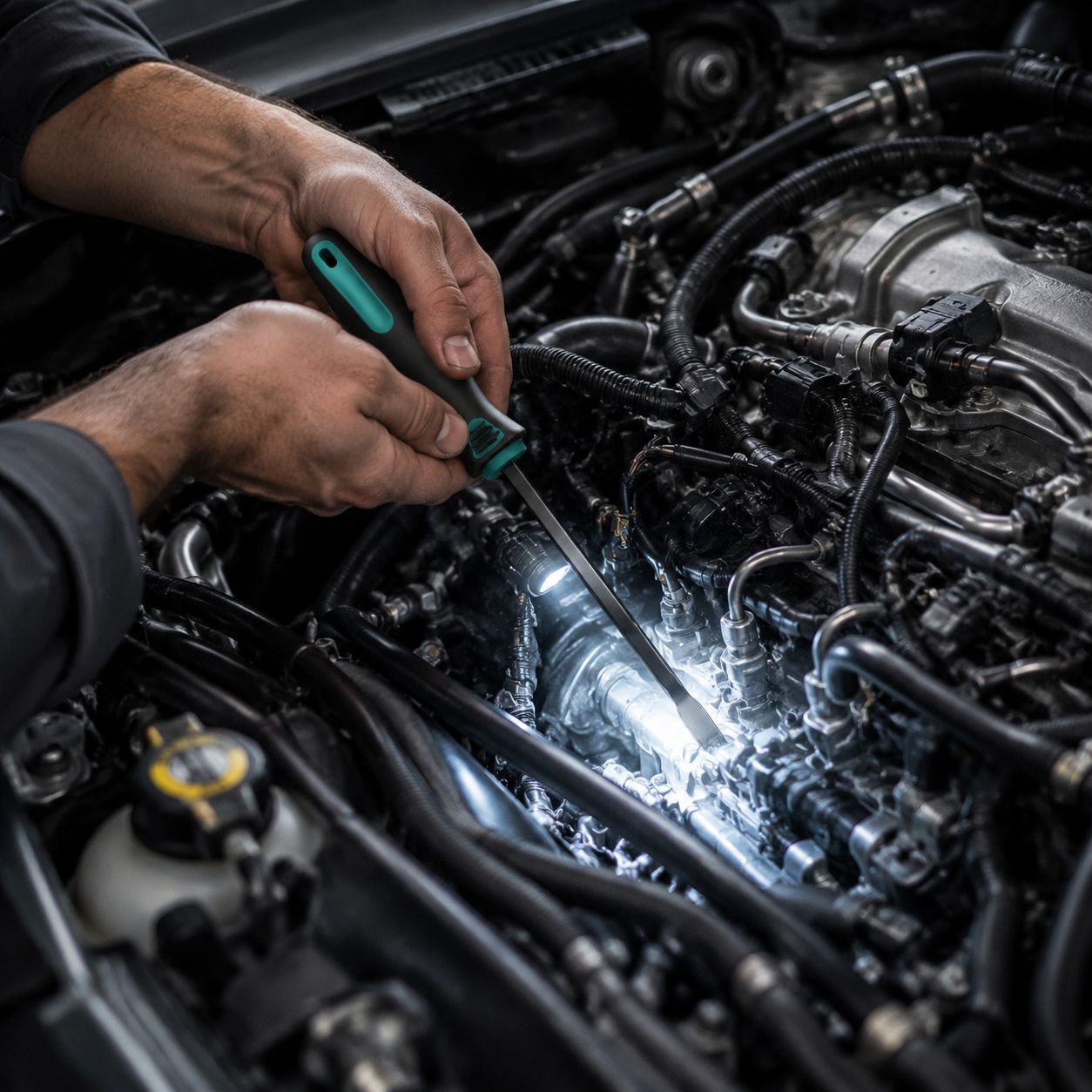 Ölschaber für die Autoreparatur, verstärkt und aus Chrom-Vanadium-Stahl
