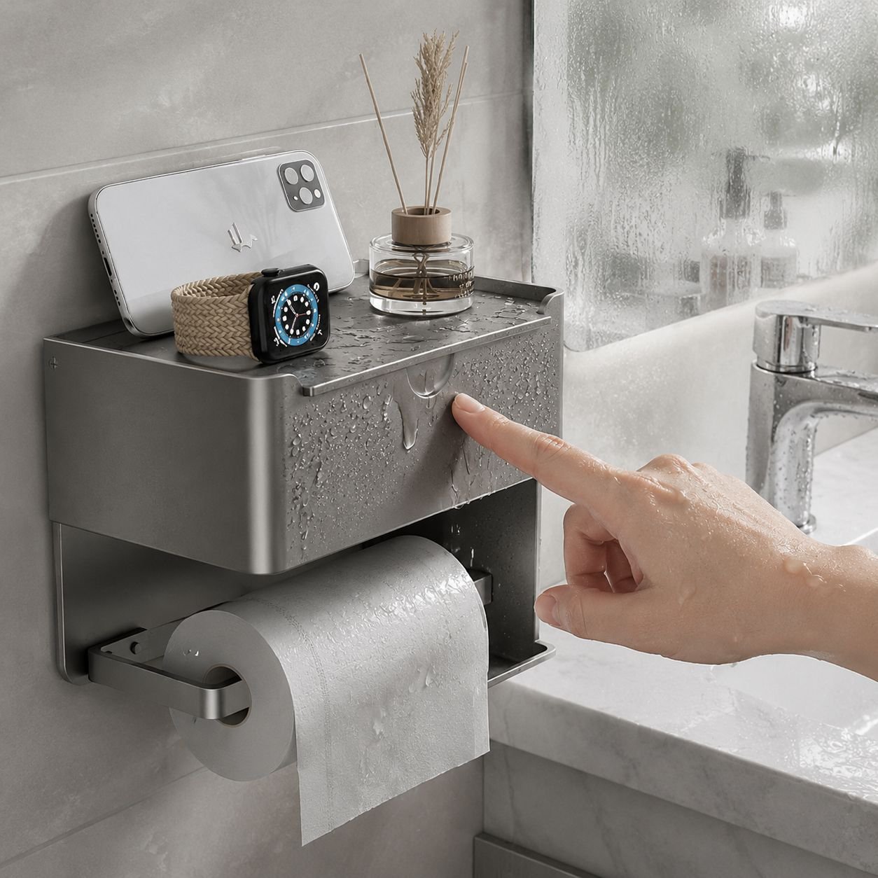 Bathroom Waterproof Wall-mounted Tissue Dispenser