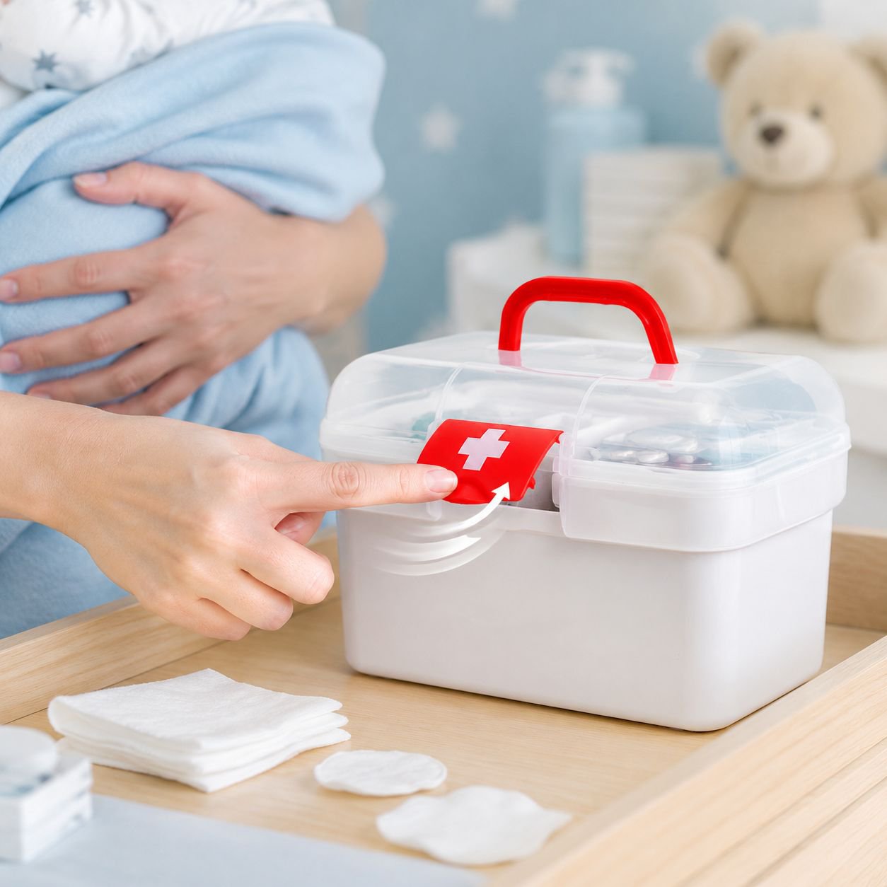 Familienfreundliche Medikamentenbox mit mehreren Fächern