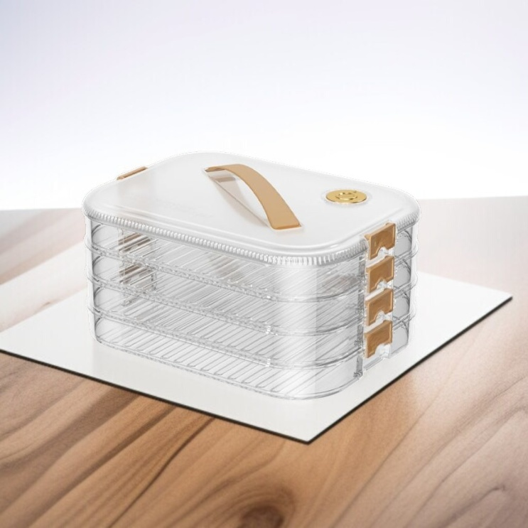 가정용 냉동 투명케이스 다단 수납 이미지