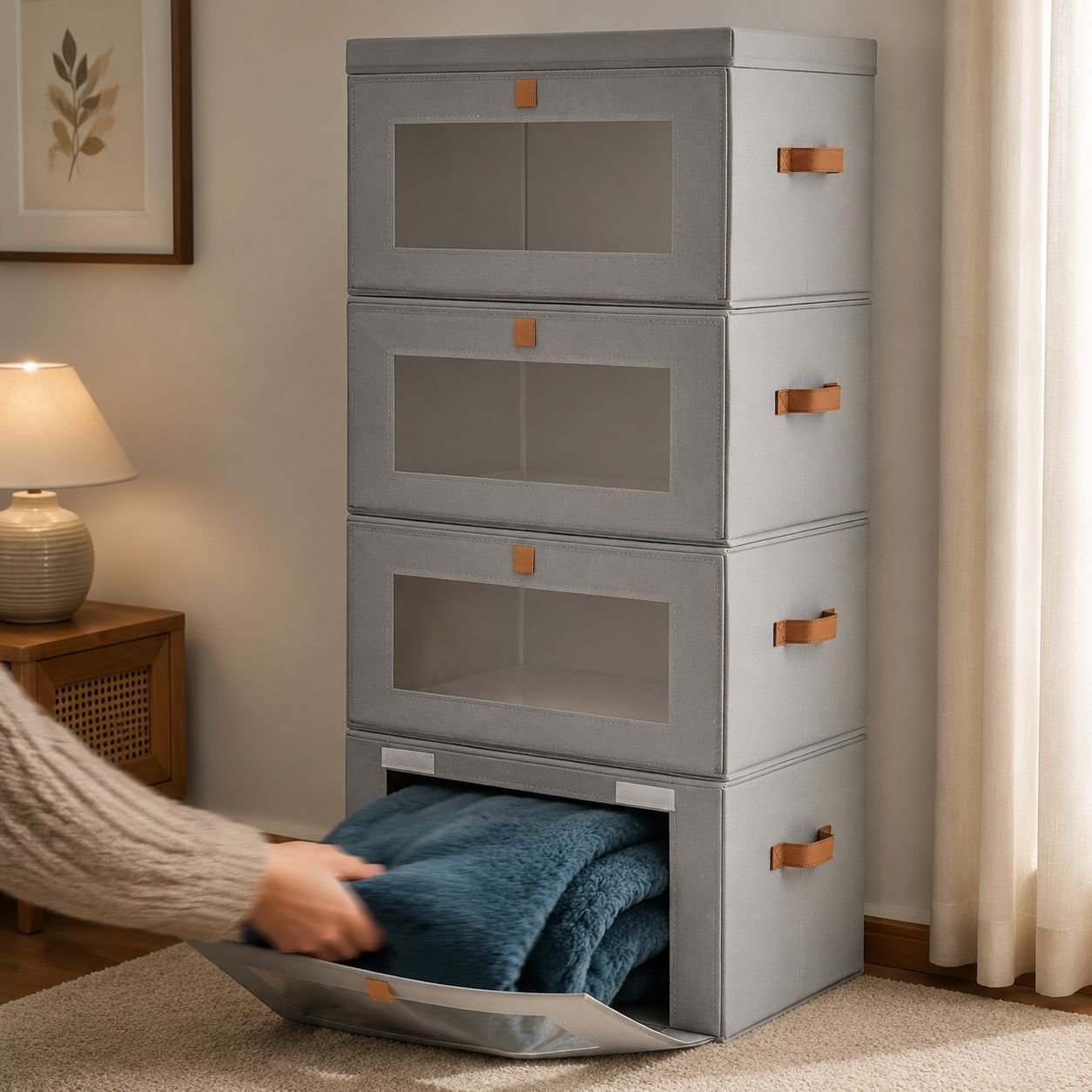 Organizador con ventana transparente para fácil identificación