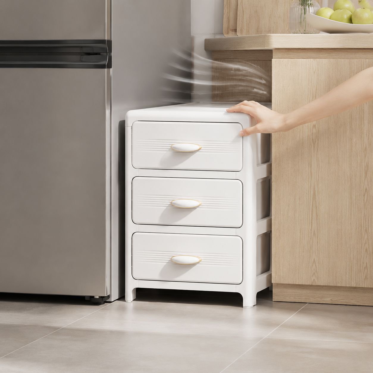 Table de nuit pratique pour chambre à coucher étroite