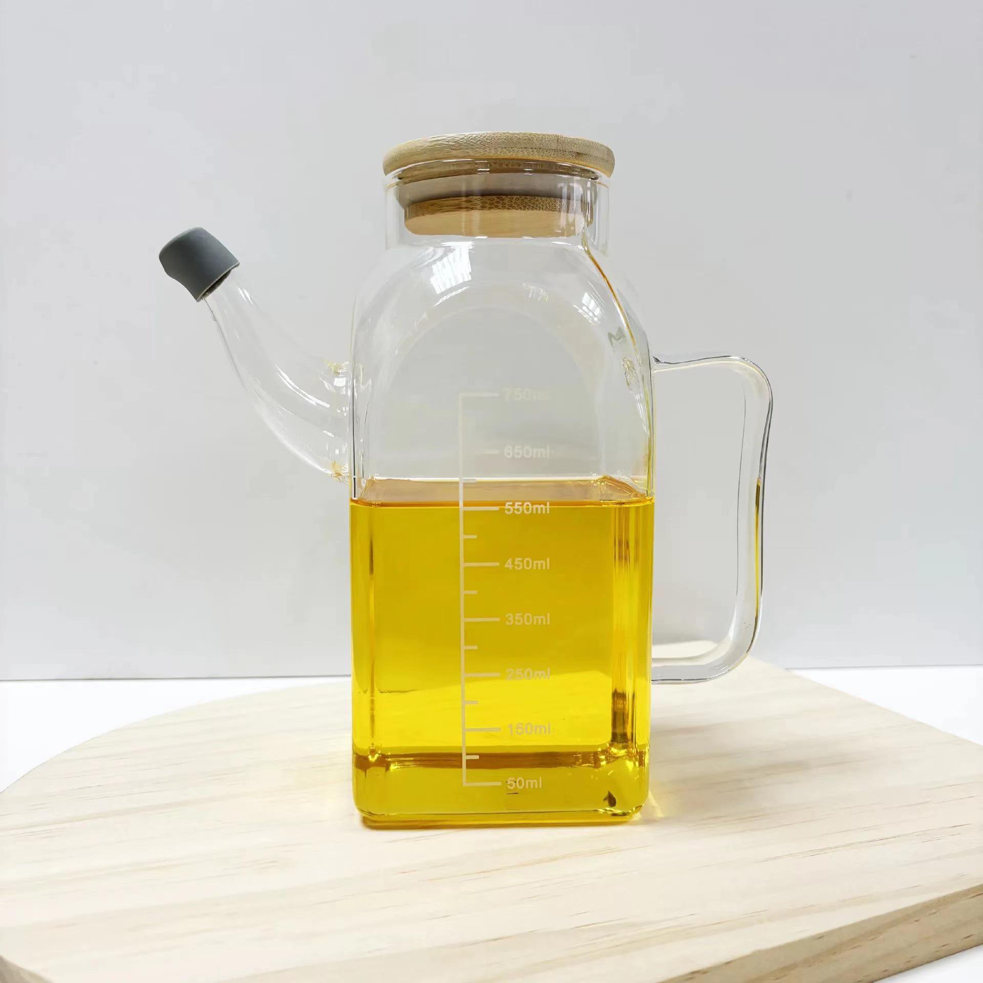 漏れ防止ガラスオイル缶