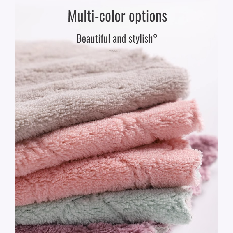 Coral Fleece Kitchen Cleaning Dish Cloth