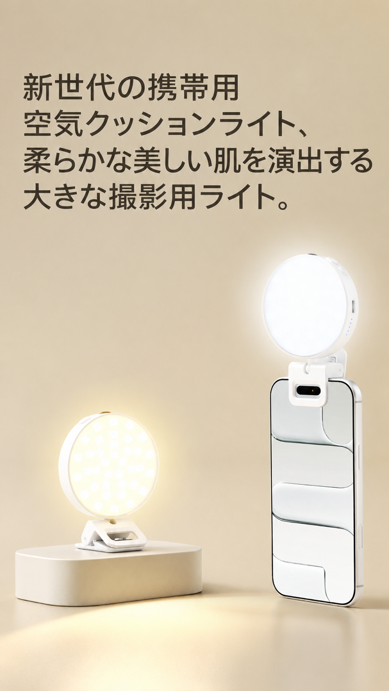 JMY 1000mAh充電式スマートフォン用セルフィーライト