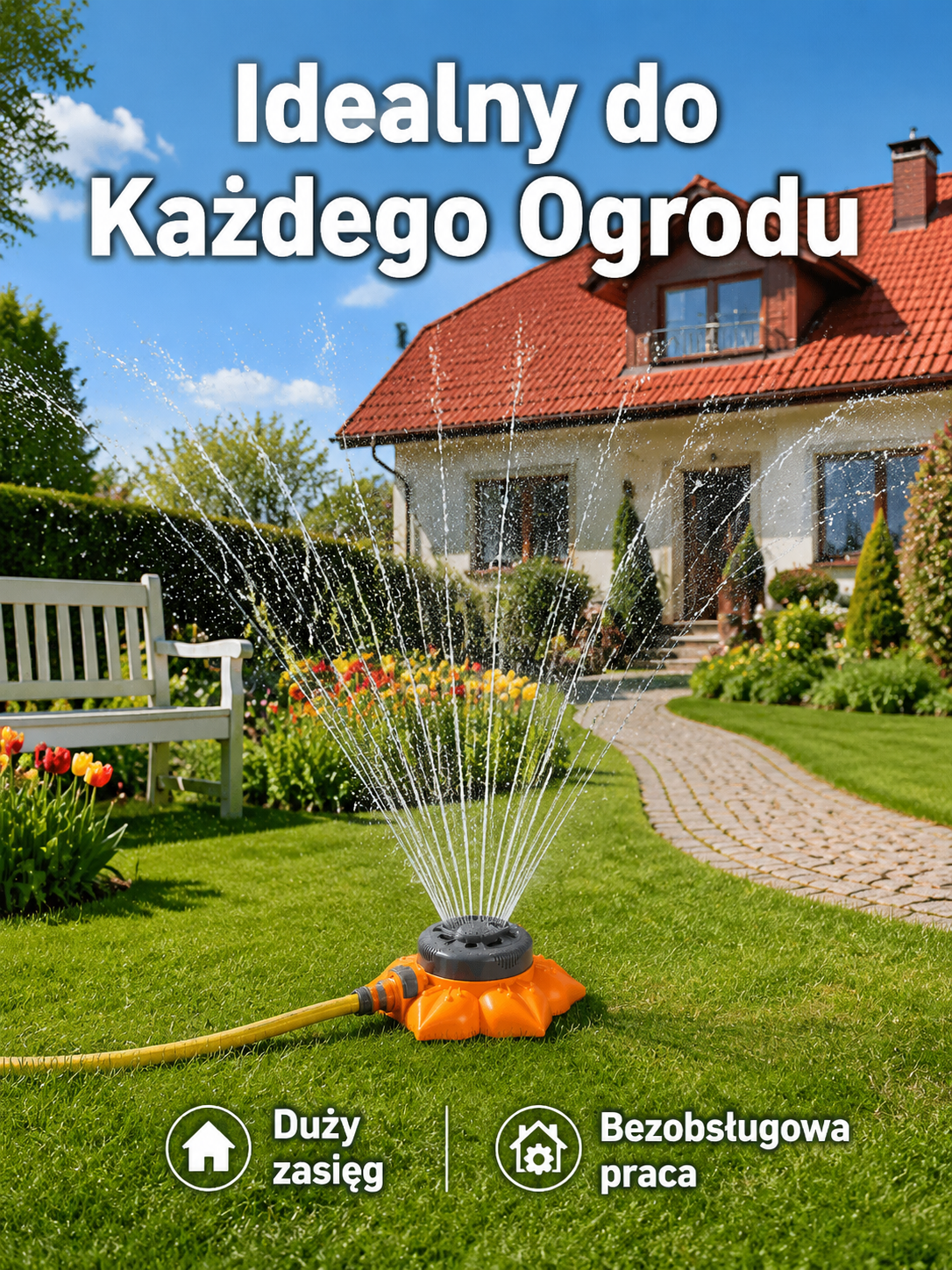 Specjalny ośmiofunkcyjny zraszacz automatycznego systemu nawadniania