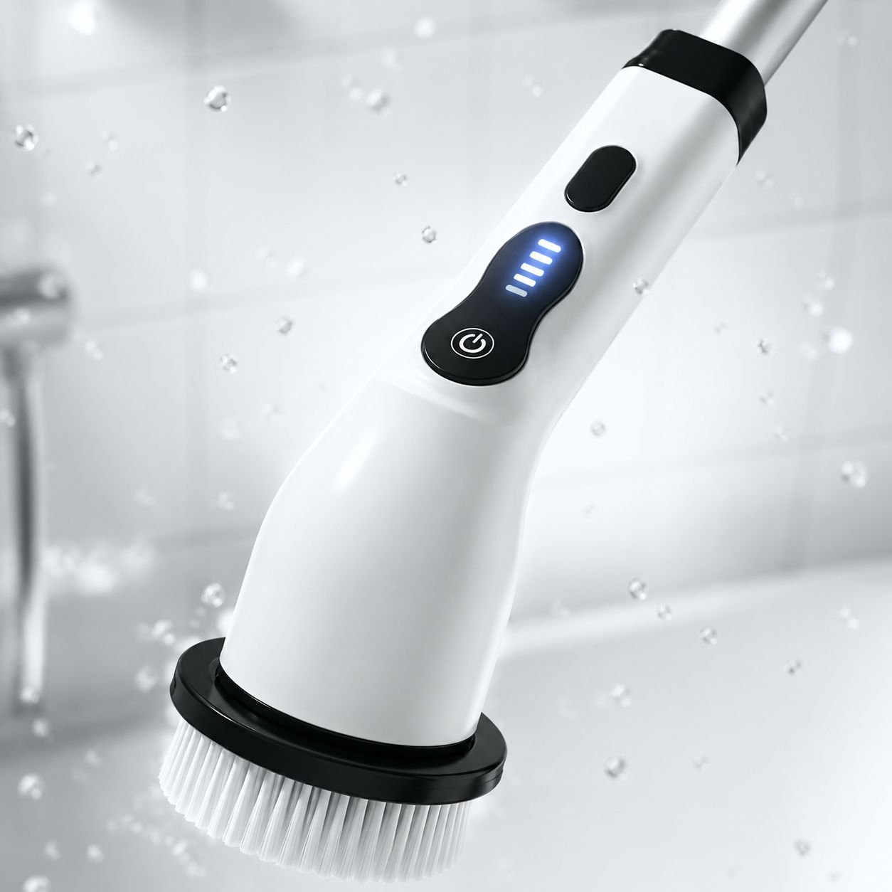 Waterproof electric cleaning brush for wet and dry use