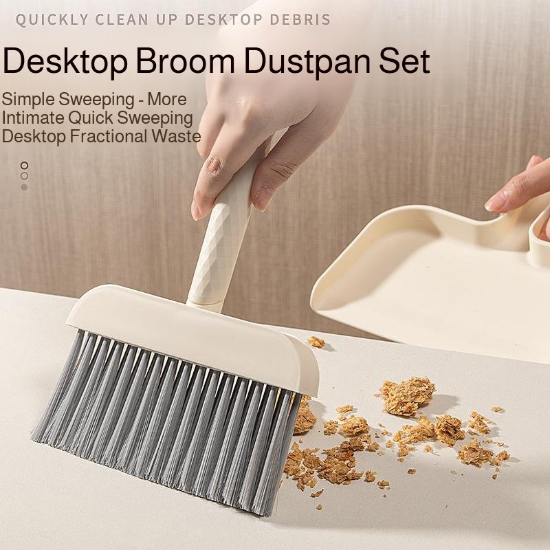 Desktop mini dustpan broom set windowsill gap brush computer keyboard brush hamster pet cleaning too