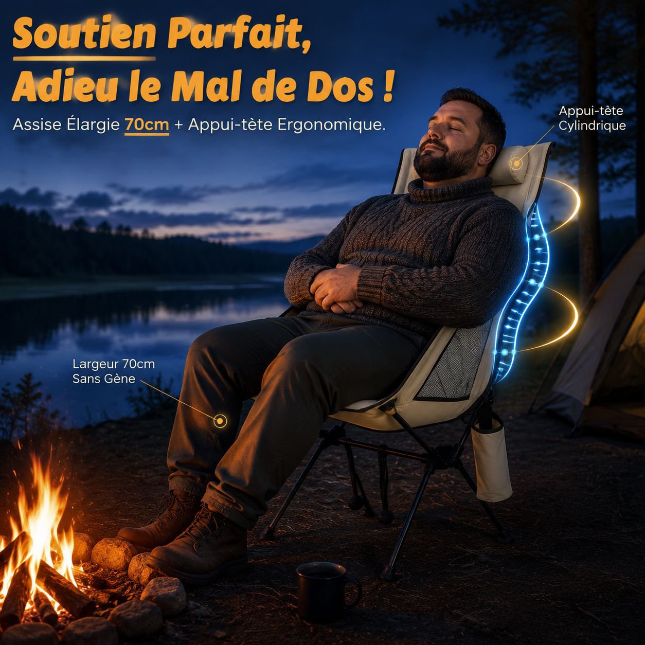 Chaise pliante d'extérieur
