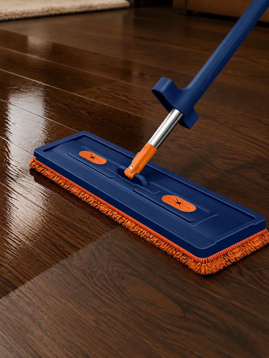 Removable flat mop for home use