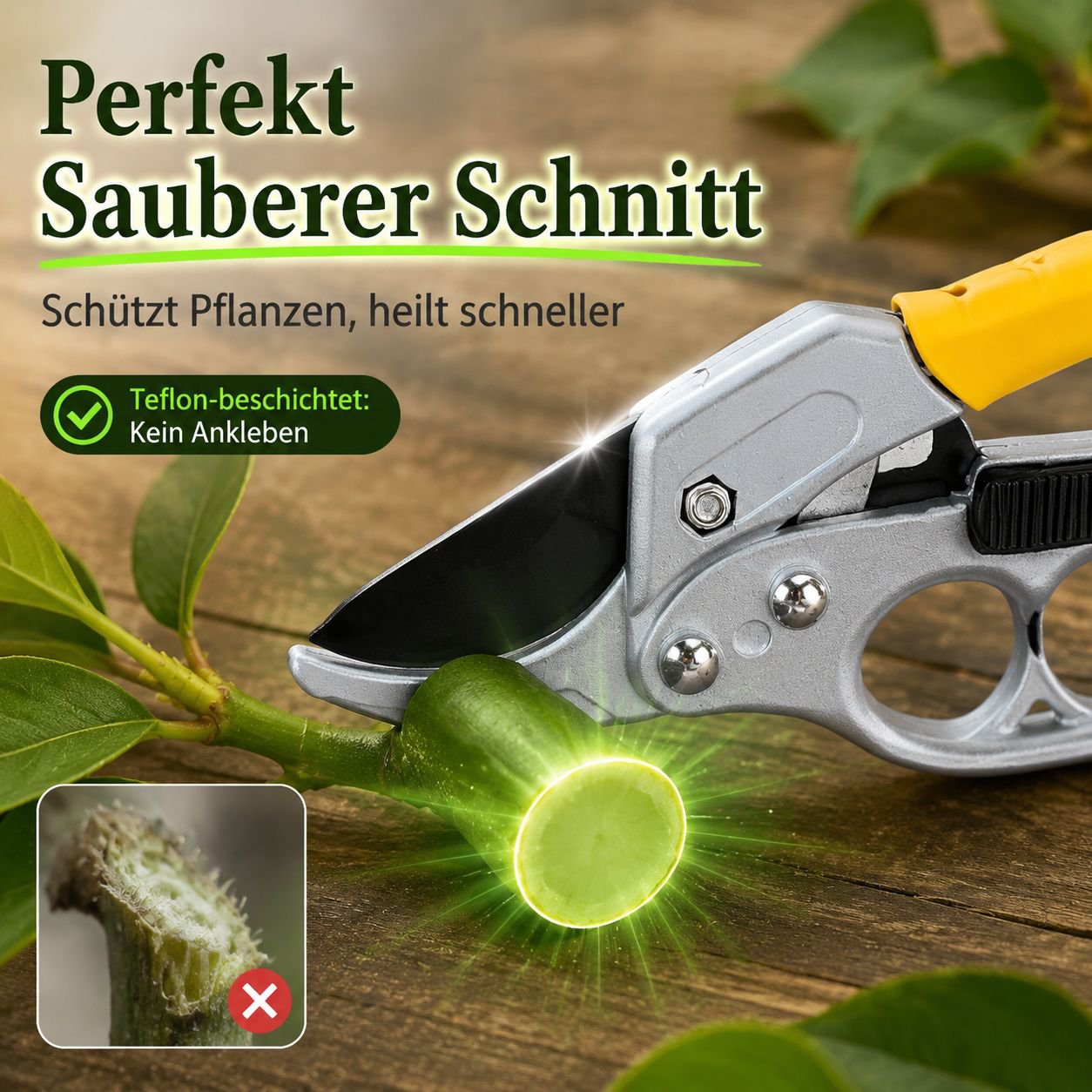 Multifunktionale Astschere, Gartengerät für Äste und Obstbäume