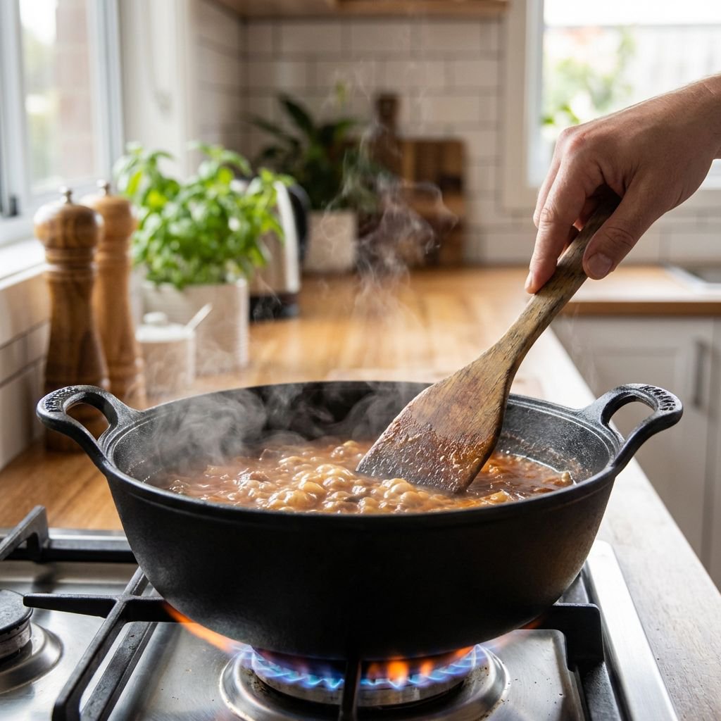 厚手の鋳鉄製中華鍋／シチュー鍋