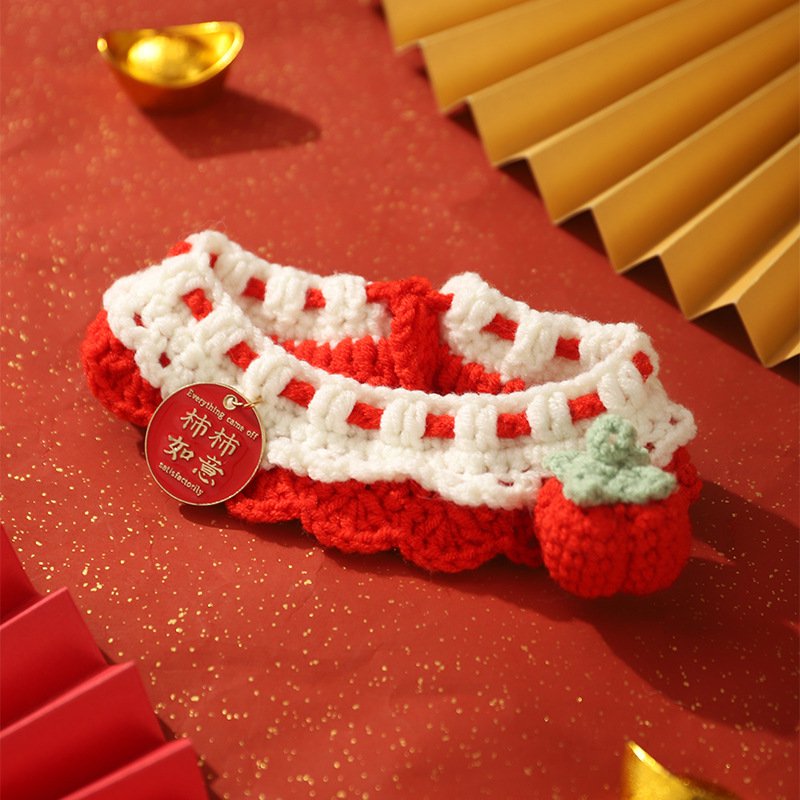 Hand-Knitted Adjustable Pet Scarf