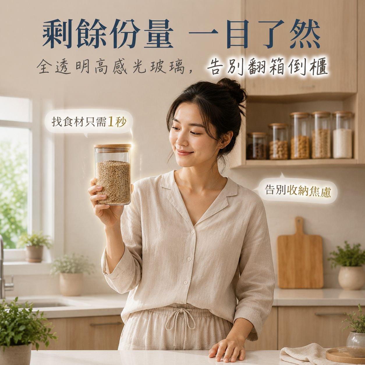 高硼矽玻璃儲物罐廚房收納瓶