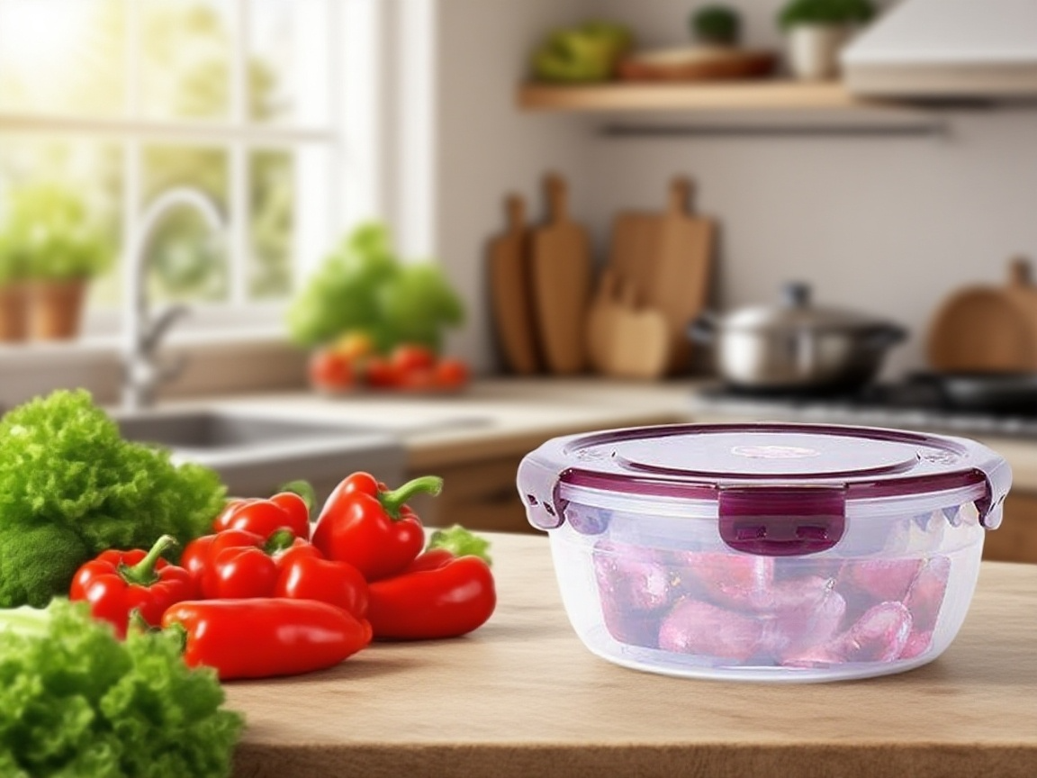 Praktická plastová miska na uchování čerstvosti potravin